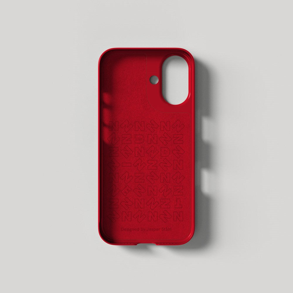Nudient Thin Case iPhone 16 Bagside Cover - MagSafe Kompatibel - Cherry Red Gloss