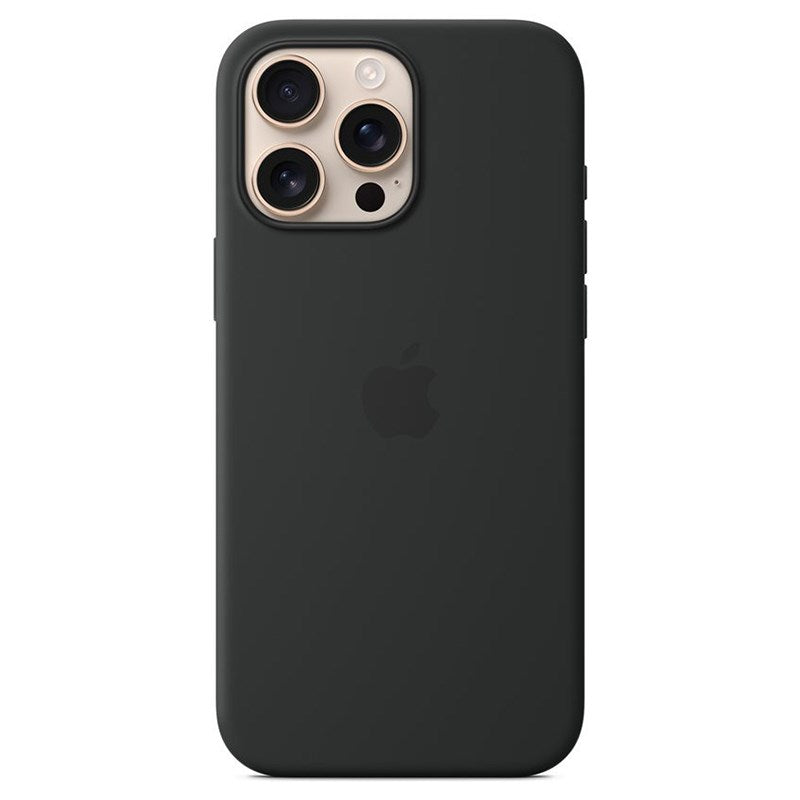 Original Apple iPhone 16 Pro Max Silikone Bagside Cover - MagSafe Kompatibel - Black (MYYT3ZM/A)
