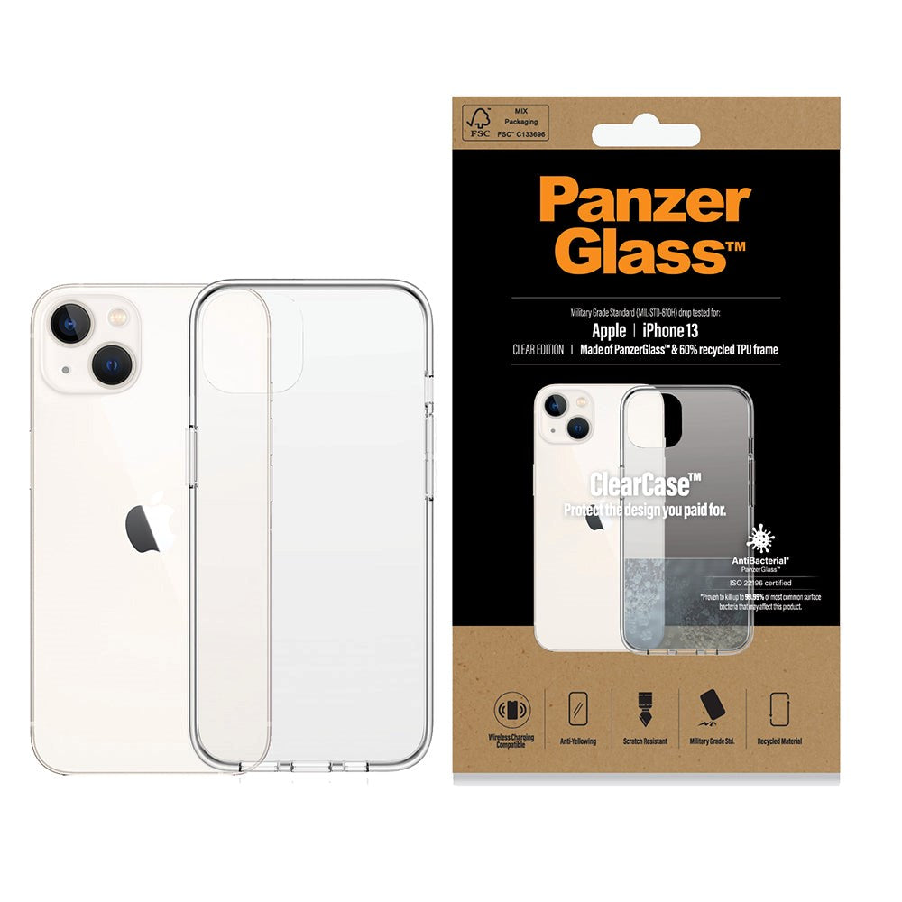 iPhone 13 PanzerGlass ClearCase Antibakteriel Case - Gennemsigtig