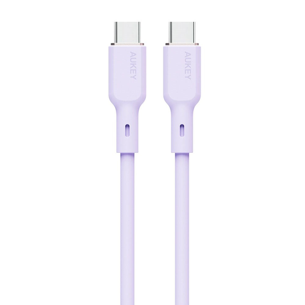 Aukey CB-SCC101 USB-C til USB-C Kabel - Flettet Nylon - 100W - 1m - Lilla