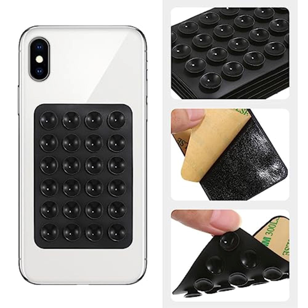 Silikone Sugekop Mobilholder - 10-Pak - Sort