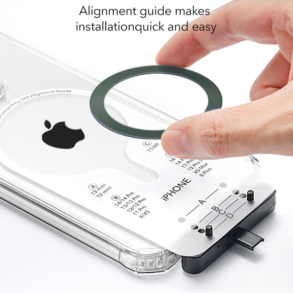 ESR Halolock Universal Magnetisk Ring - MagSafe Kompatibel - 2 Pack - Grøn