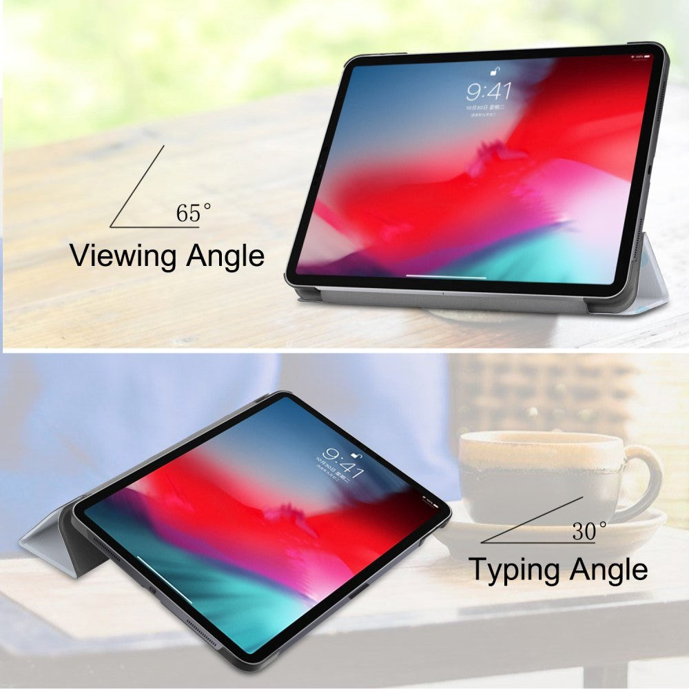 iPad Pro 11" (2018) Læder Cover m. Tri-fold Stand - Blue Owl