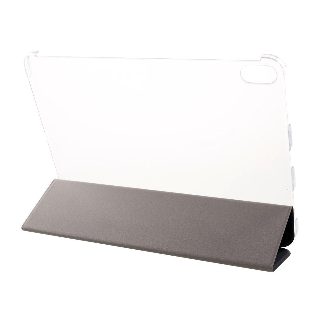 iPad Pro 11" (2018) Tri-fold Læder Stand Cover m. Gennemsigtig Bagside Sort