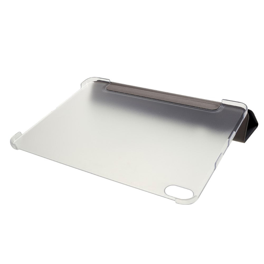 iPad Pro 11" (2018) Tri-fold Læder Stand Cover m. Gennemsigtig Bagside Sort