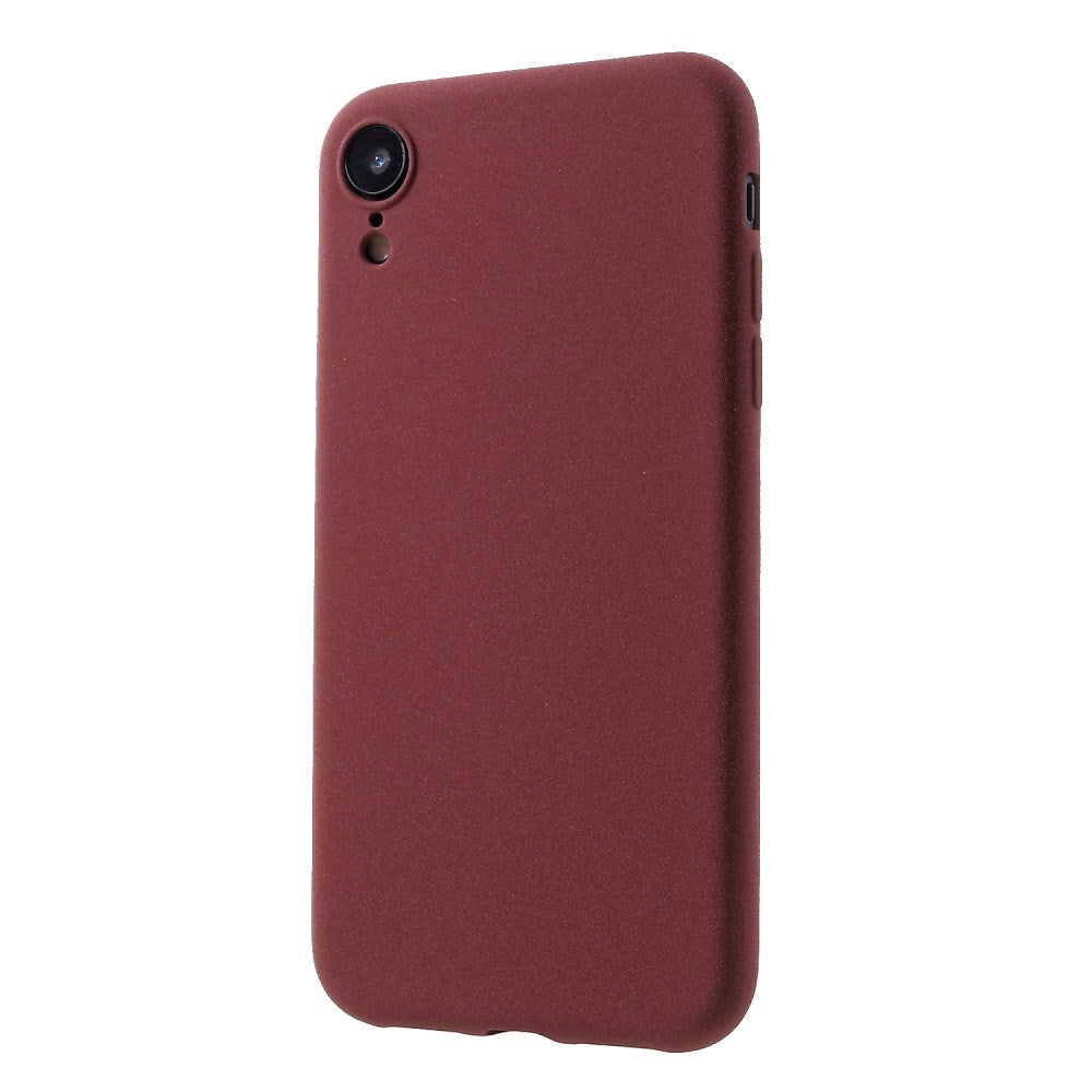 iPhone XR EIDERWOOD Mat Fleksibelt Plastik Bagside Cover - Mørkerød