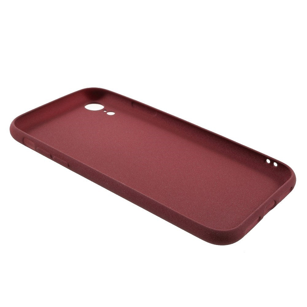 iPhone XR EIDERWOOD Mat Fleksibelt Plastik Bagside Cover - Mørkerød