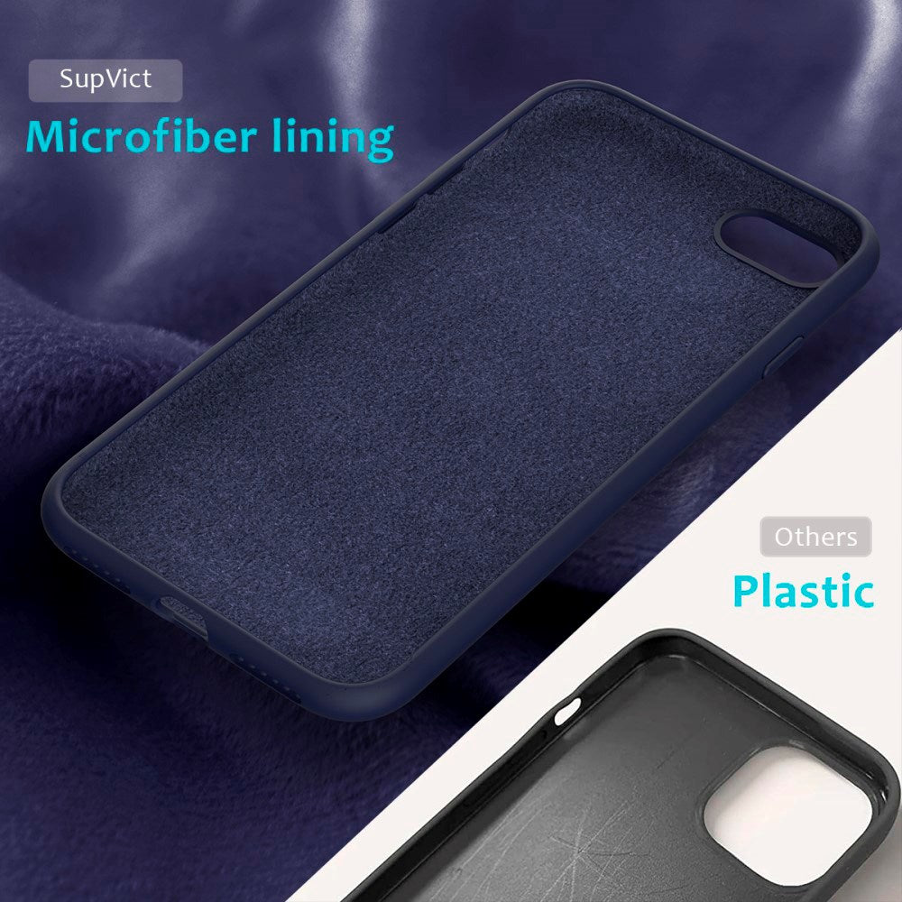 iPhone 7 / 8 / SE (2020 / 2022) Soft Silicone Cover - Mørkeblå Vol. 2