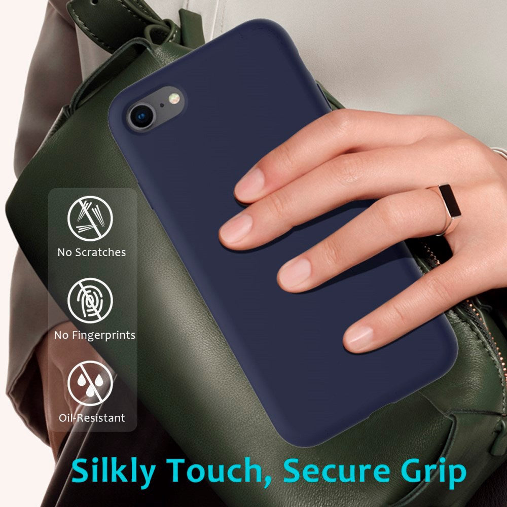 iPhone 7 / 8 / SE (2020 / 2022) Soft Silicone Cover - Mørkeblå Vol. 2