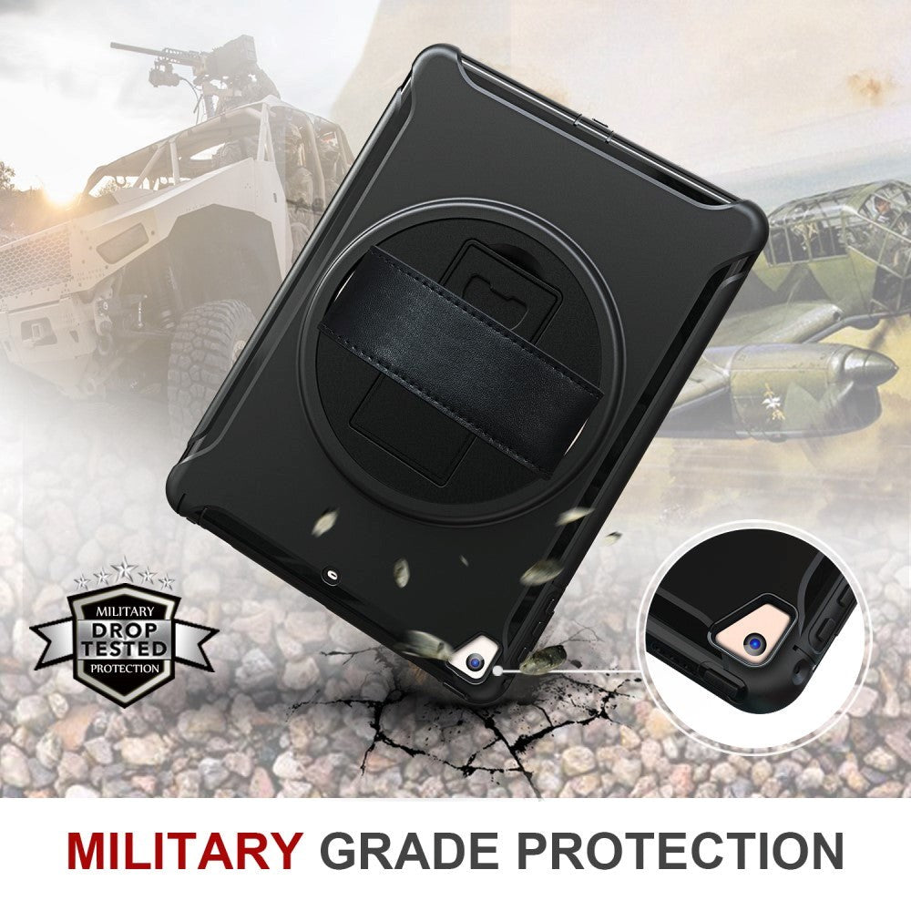 iPad 9.7" Håndværker Case m. 360 Graders Håndholder & Ståfunktion - Sort