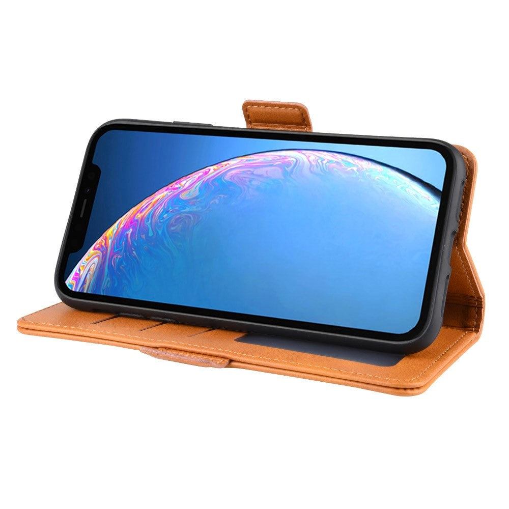 iPhone 11 Læder Flip Cover m. Pung - Lysebrun