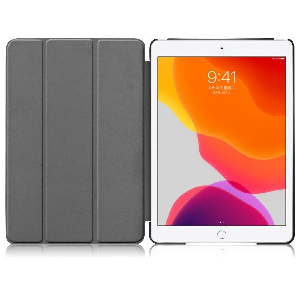 Apple iPad 10.2" (2021 / 2020 / 2019) Læder Flip Cover m. Stand - Sort