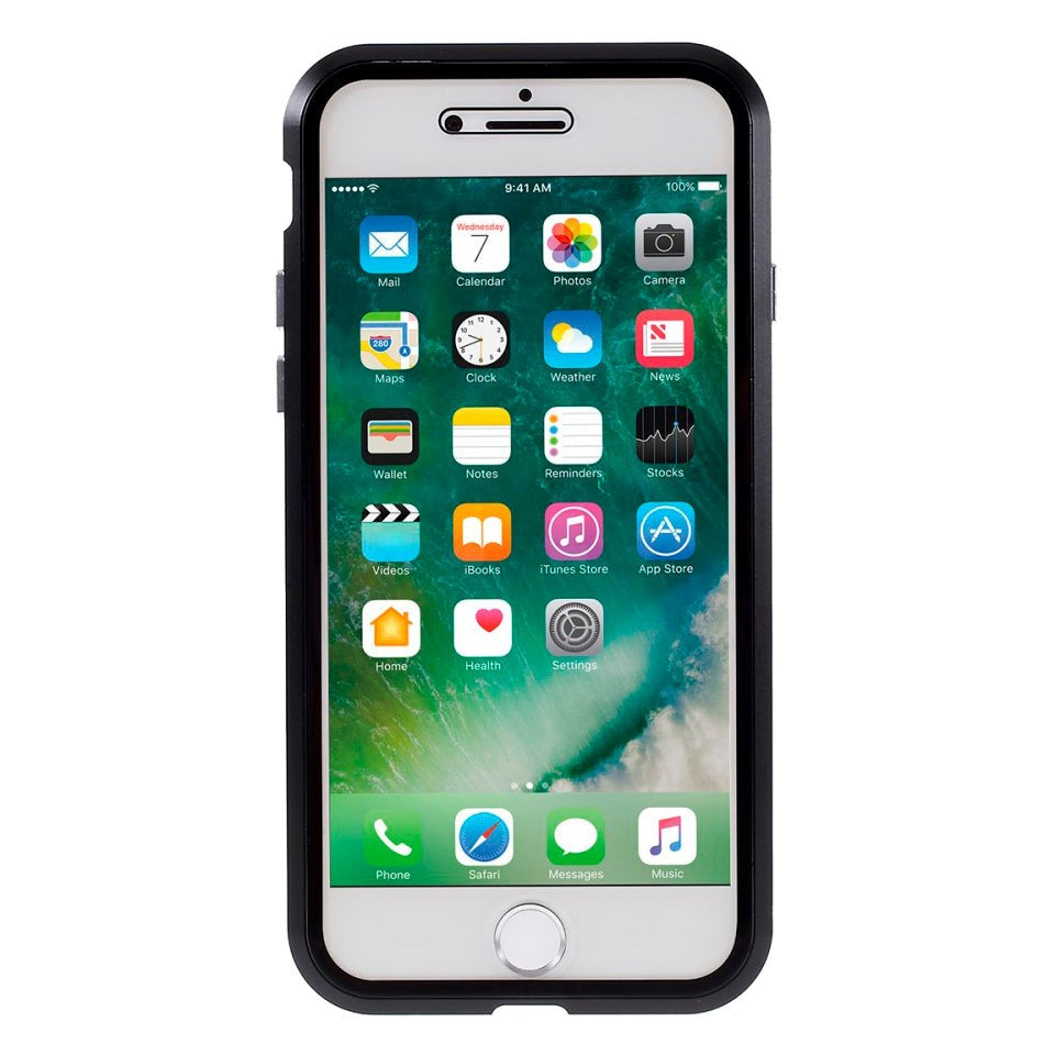 iPhone SE (2022/2020)/8/7 360⁰ Magnetisk Cover m. Glas Forside & Bagside - Sort