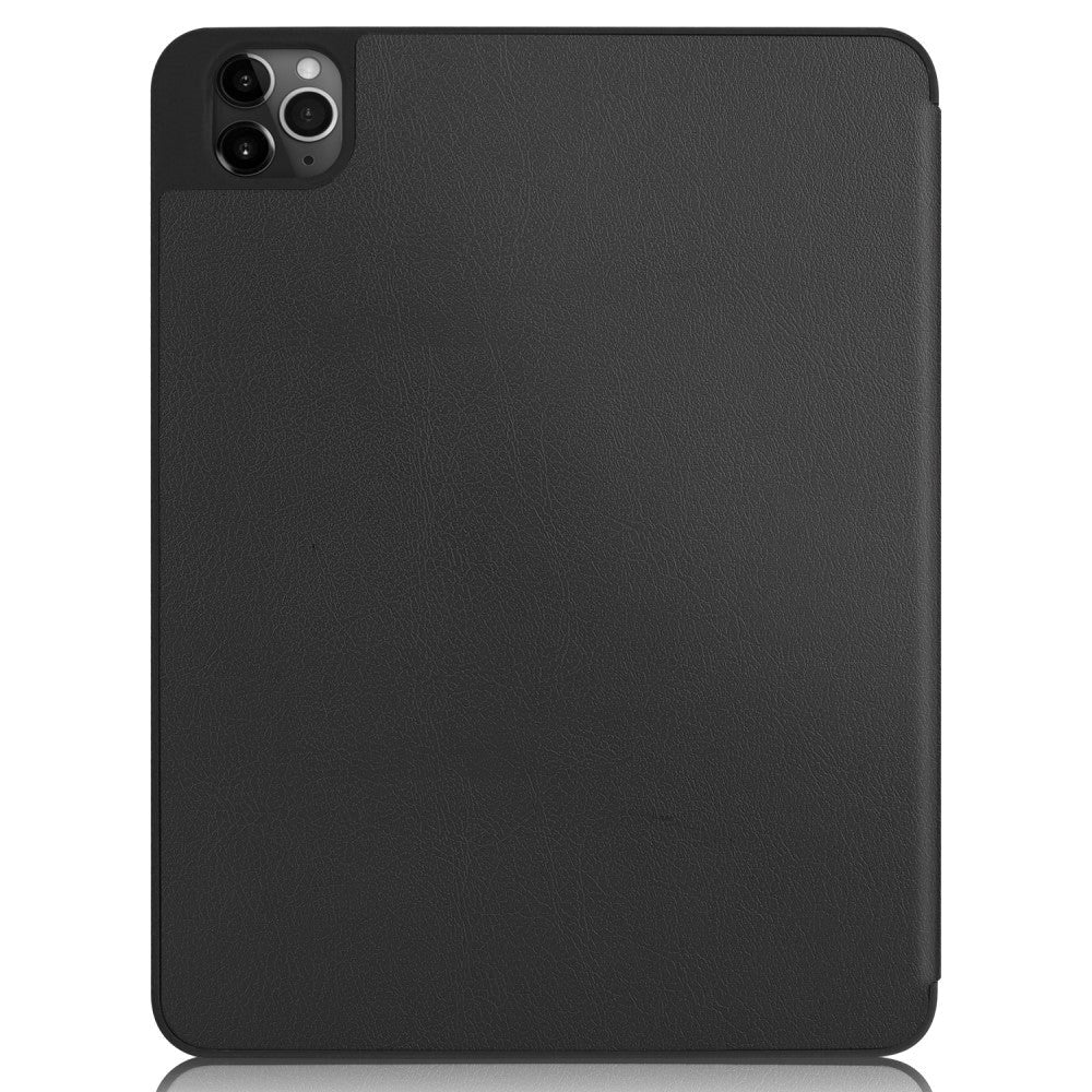 iPad Air 10.9-11" (2025-2020) / Pro 11" (2022-2018) Tri-fold Læder Cover m. Stander & Wake-Up - Sort