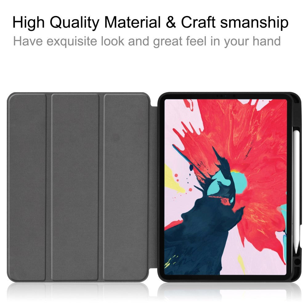 iPad Pro 11" (2022/2021/2020/2018) / iPad Air (2022/2020) Tri-fold Læder Cover m. Stander & Wake-Up - Rød