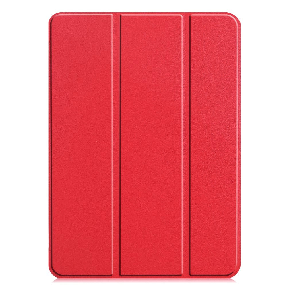 iPad Pro 12.9" (2022 / 2021 / 2020 /2018) / Air 13" (2025 / 2024) Læder Cover m. Wake-Up & Stander - Rød