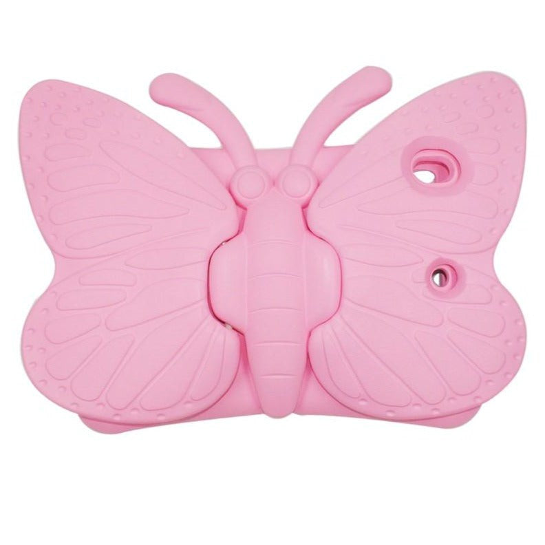 EIDERWOOD iPad 10.2" (2021 / 2020 / 2019) - Børne cover - Sommerfugl m.Stander funktion - Lyserød