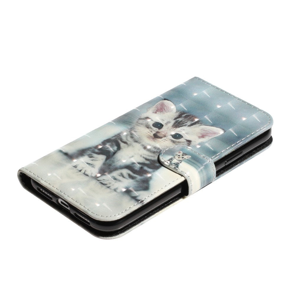 EIDERWOOD iPhone XR Læder Flip Cover m. Pung og Strop - Kat