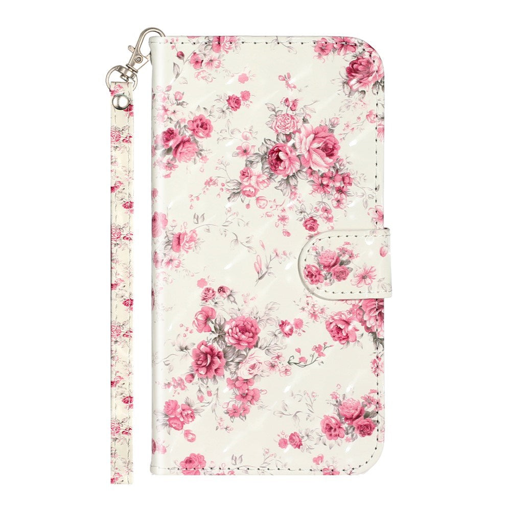 EIDERWOOD iPhone XR Læder Flip Cover m. Pung og Strop - Blomster