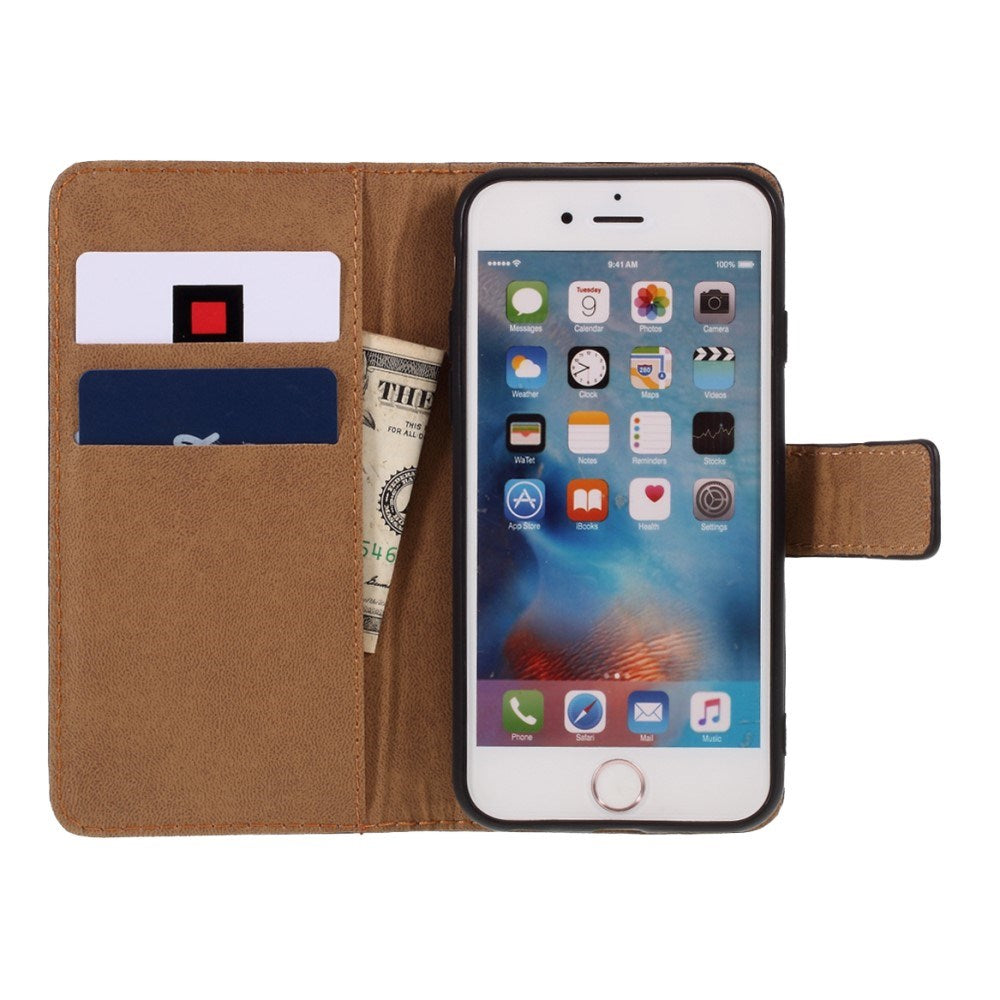 EIDERWOOD iPhone 6 Plus / 6 (s) Plus Læder Flip Cover m. Pung - Rød