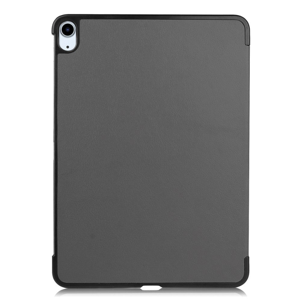 EIDERWOOD iPad Air 10.9-11" (2025-2020) Læder Flip Cover m. Stylus Pen Holder & Tri-Fold - Grå