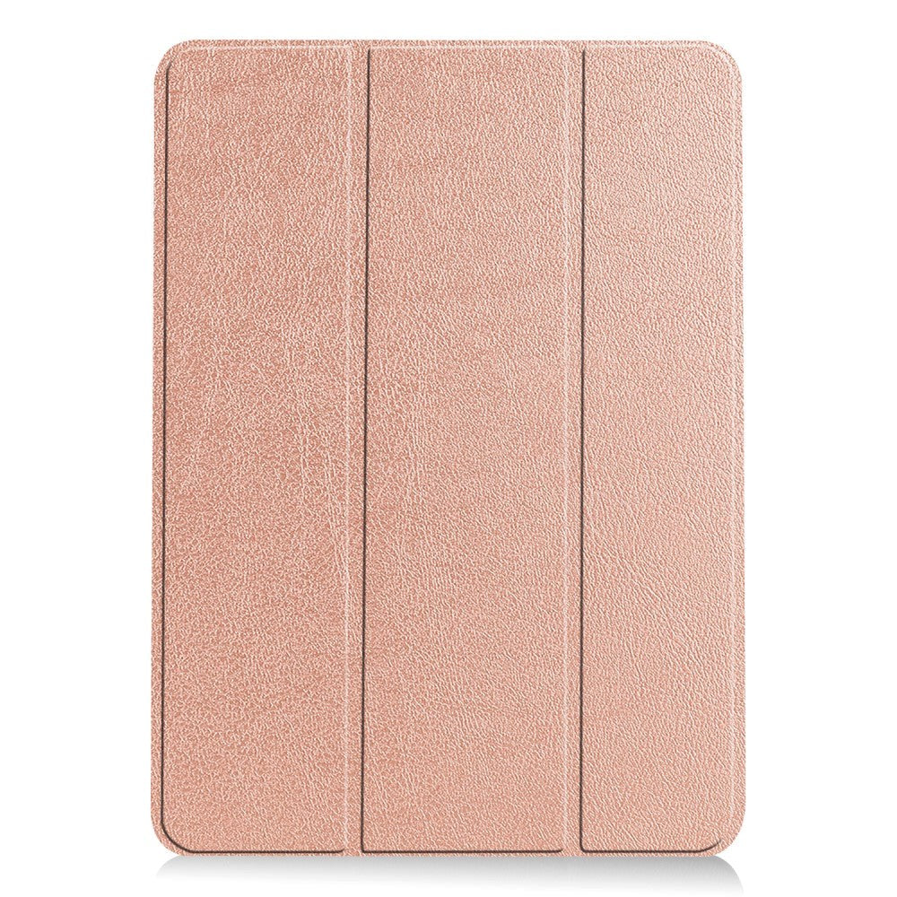 EIDERWOOD iPad Air 10.9-11" (2025-2020) Læder Flip Cover m. Stylus Pen Holder & Tri-Fold - Rose Gold