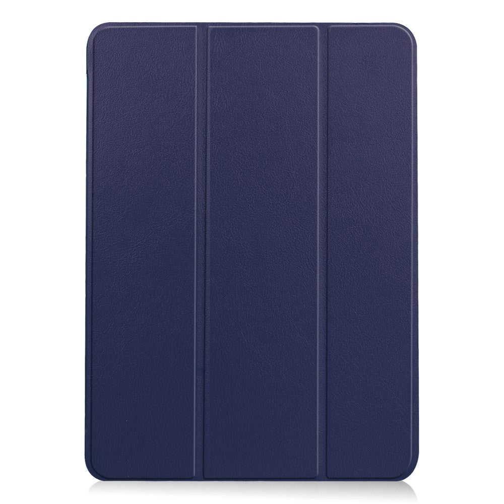 EIDERWOOD iPad Air 10.9-11" (2025-2020) Læder Flip Cover m. Stylus Pen Holder & Tri-Fold - Mørkeblå