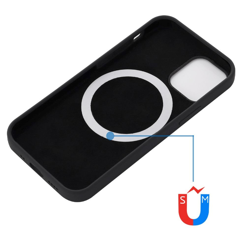 iPhone 12 / 12 Pro Silikone Case Sort MagSafe