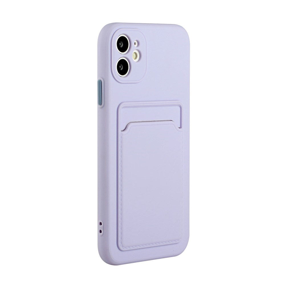 iPhone 12 Mini - EIDERWOOD Fleksibelt Plastik Cover m. Kortholder - Lilla