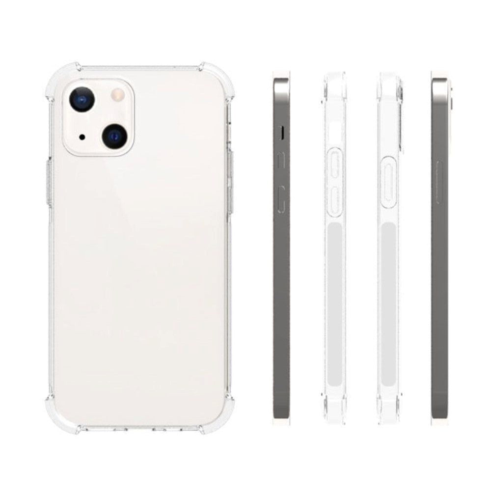 iPhone 13 Shock-Proof Fleksibel Plastik Cover - Gennemsigtig