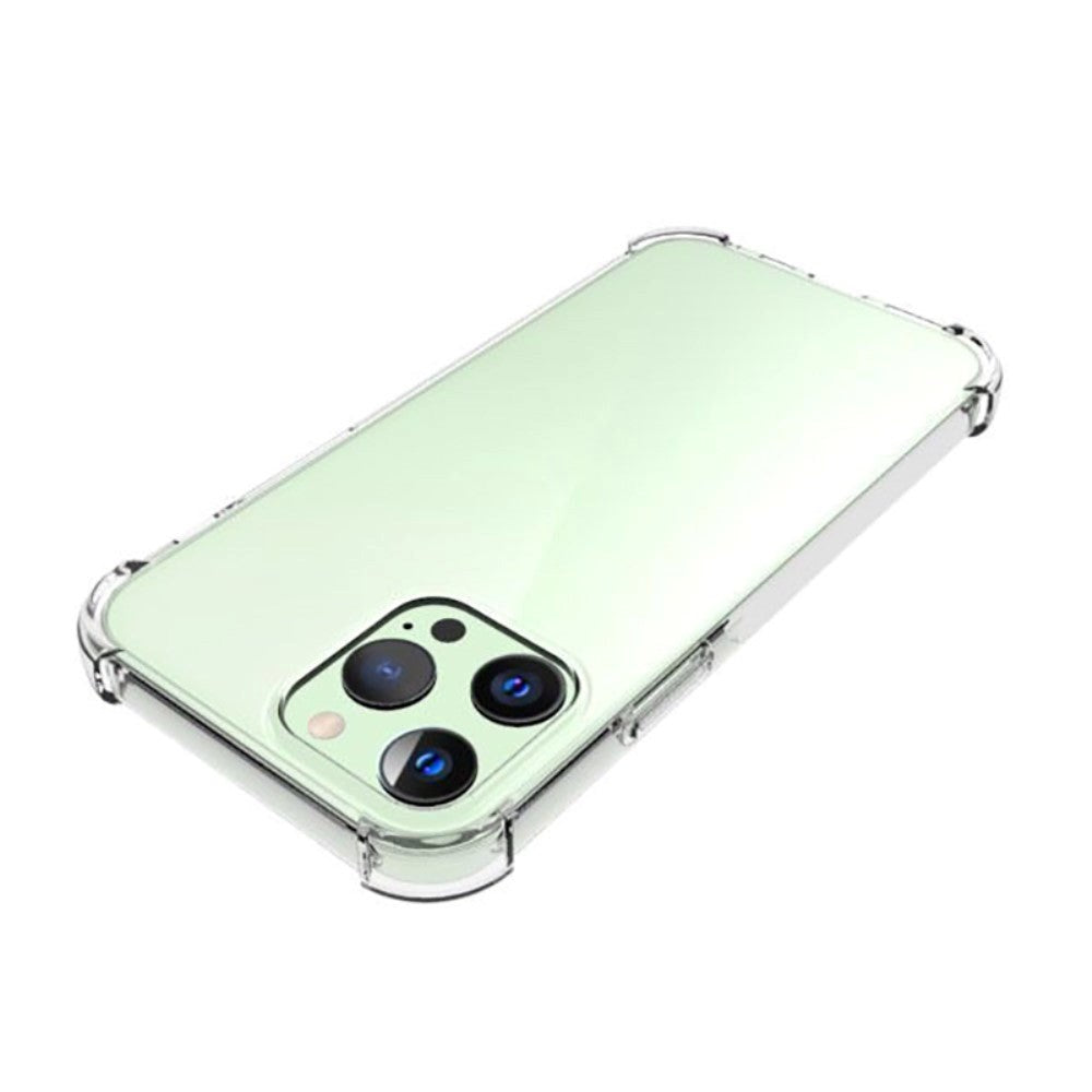 iPhone 13 Pro Shock-Proof Fleksibel Plastik Bagside Cover - Gennemsigtig