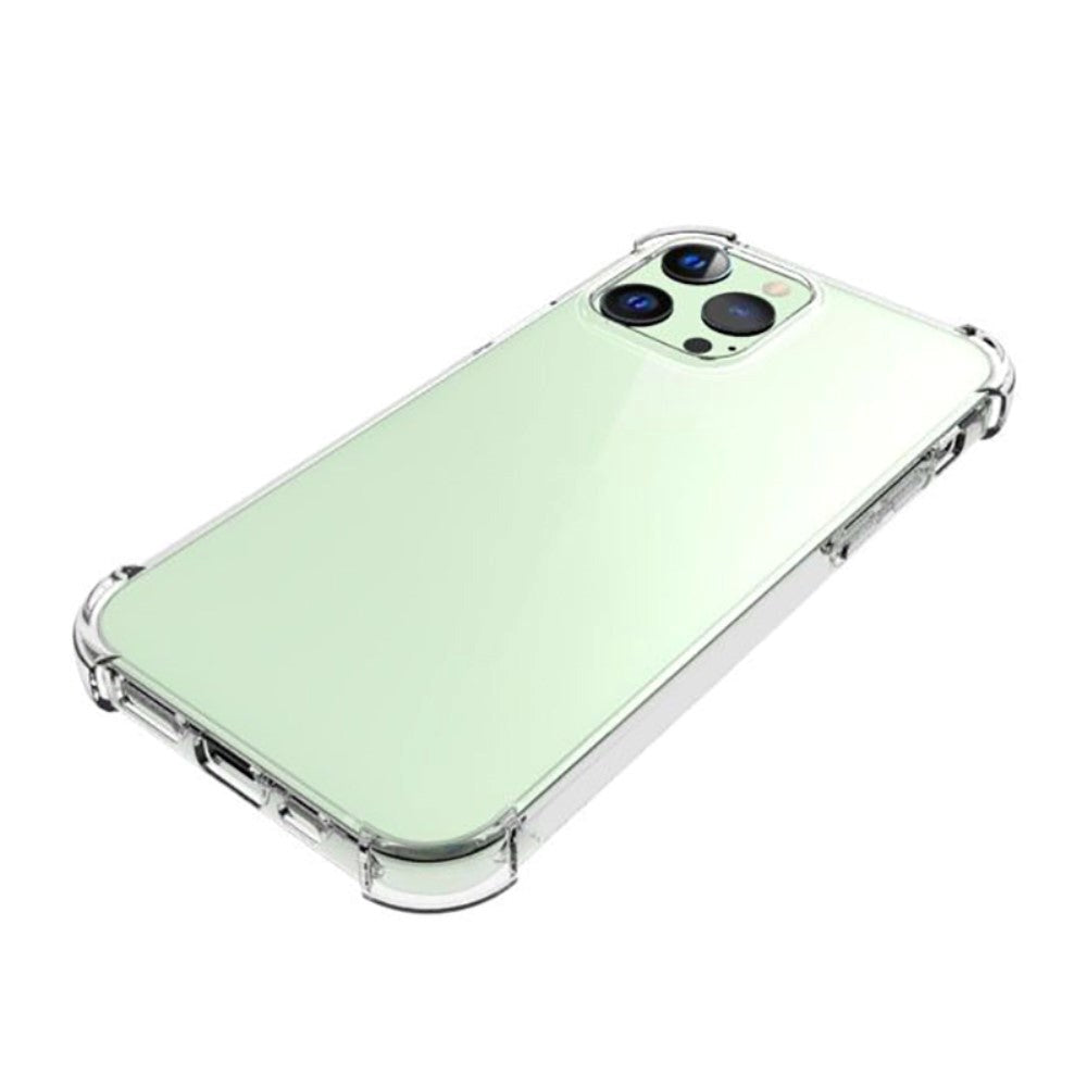iPhone 13 Pro Shock-Proof Fleksibel Plastik Bagside Cover - Gennemsigtig