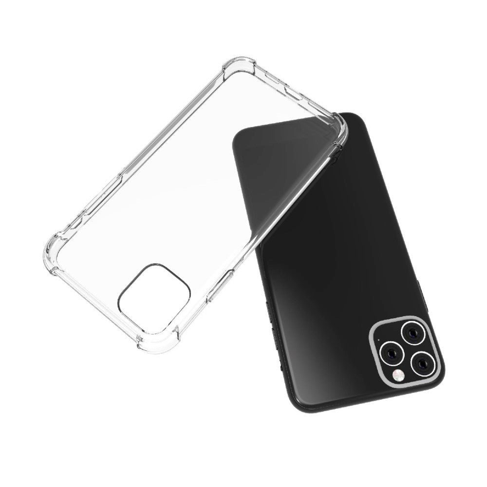 iPhone 13 Pro Max Shock-Proof Fleksibel Plastik Bagside Cover - Gennemsigtig
