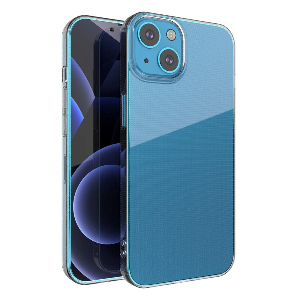 iPhone 13 Crystal Clear Fleksibel Plastik Bagside Cover - Gennemsigtig
