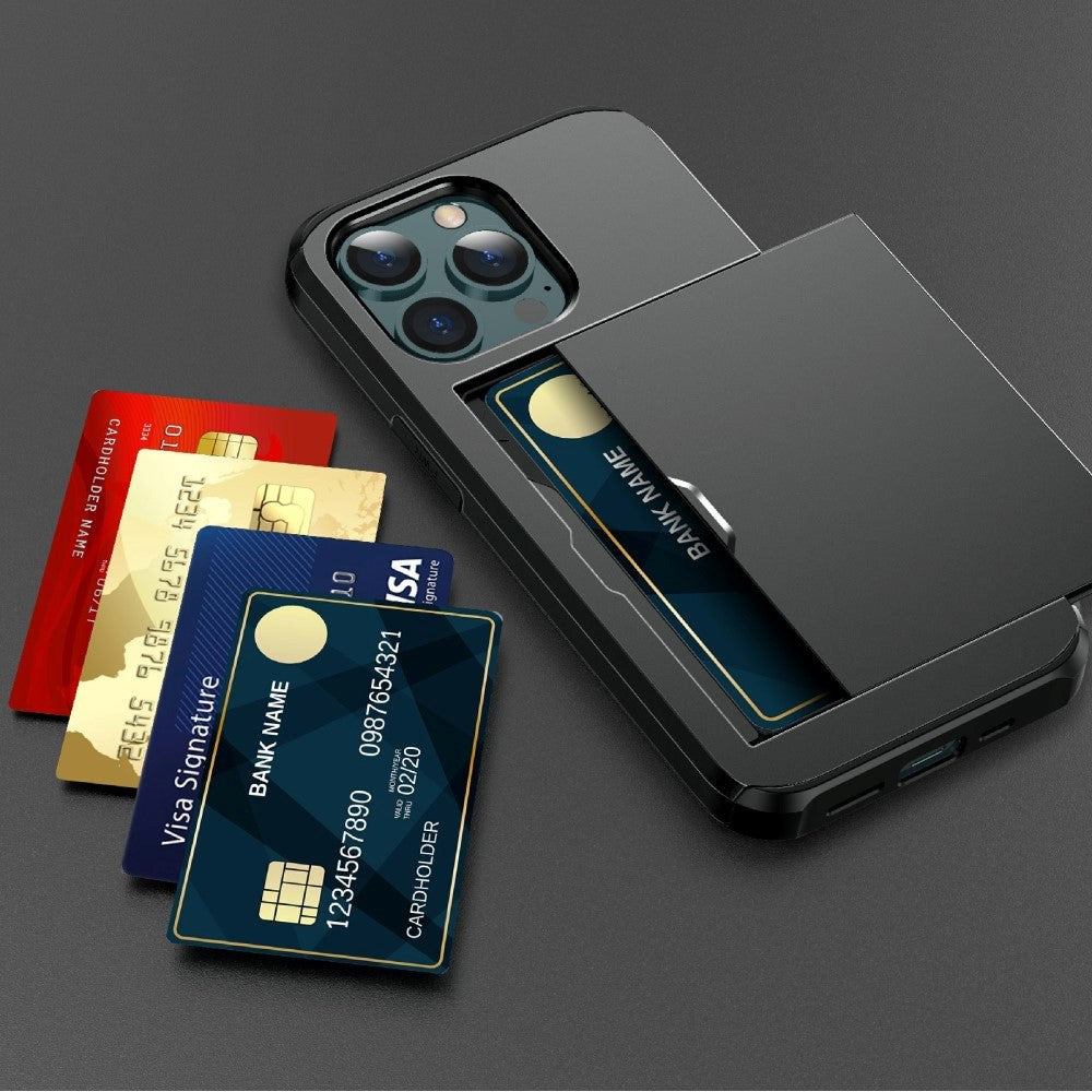 iPhone 13 Pro Max Håndværker Cover m. Kortholder - Sort