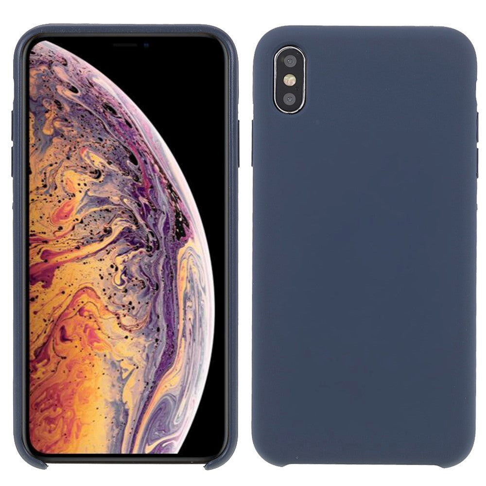iPhone XS Max Silikone Bagside Cover - Blå