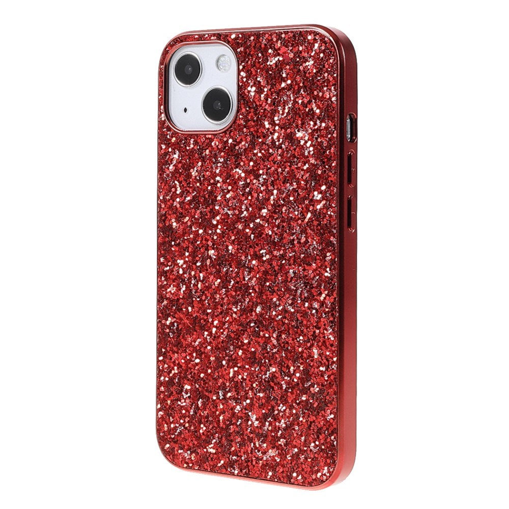 EIDERWOOD iPhone 13 Mini Glitter Hybrid Bagside Cover - Rød
