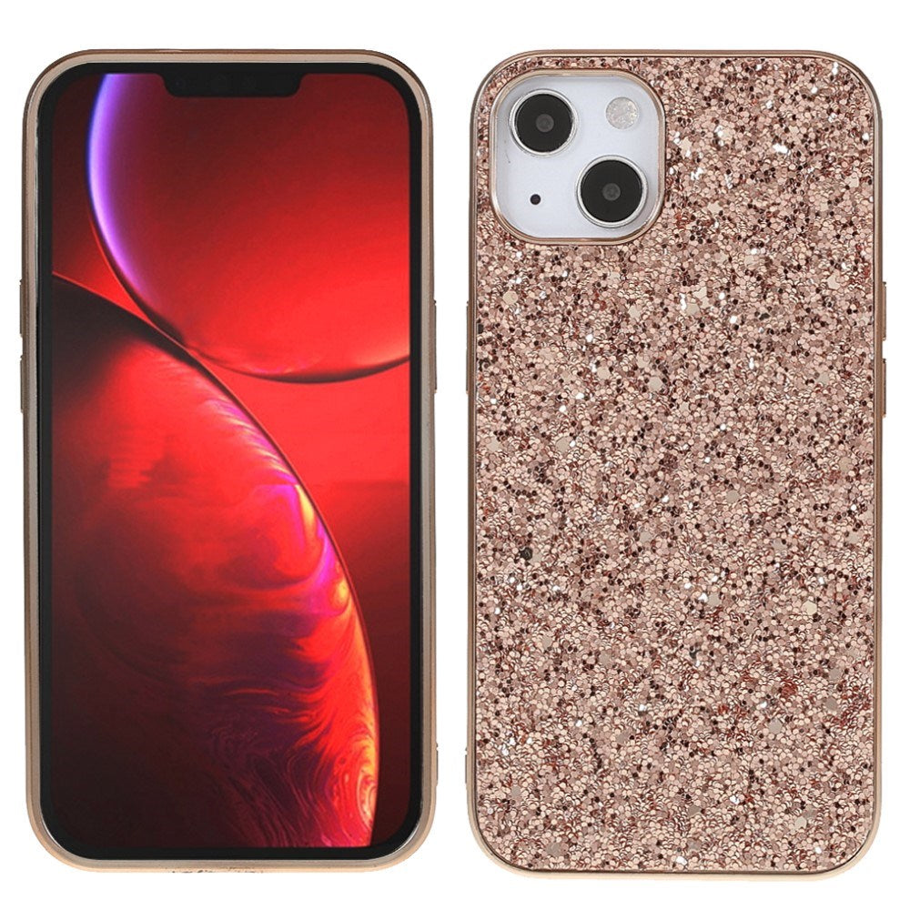EIDERWOOD iPhone 13 Mini Glitter Hybrid Bagside Cover - Rose Gold