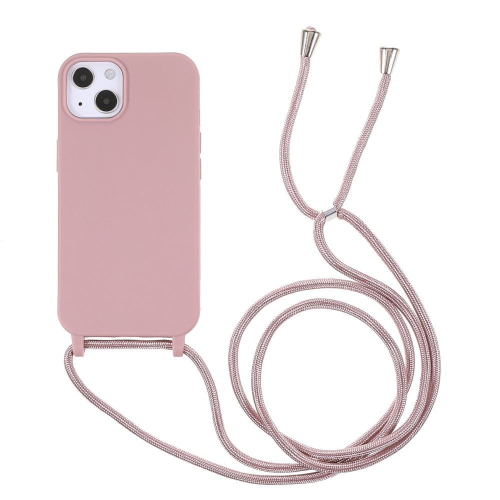 iPhone 13 Fleksibelt Cover m. Snor - Rosa