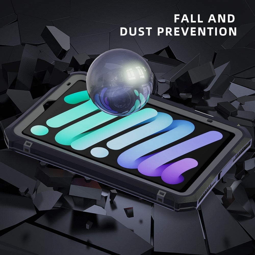 iPad mini (2024/2021) SHELLBOX 2m Faldsikker Vandtæt Skal med Kickstand og Lanyard