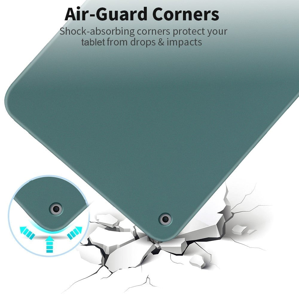 iPad 10.2" (2021/2020/2019) Liquid Silikone Shockproof Bagside Cover - Sort