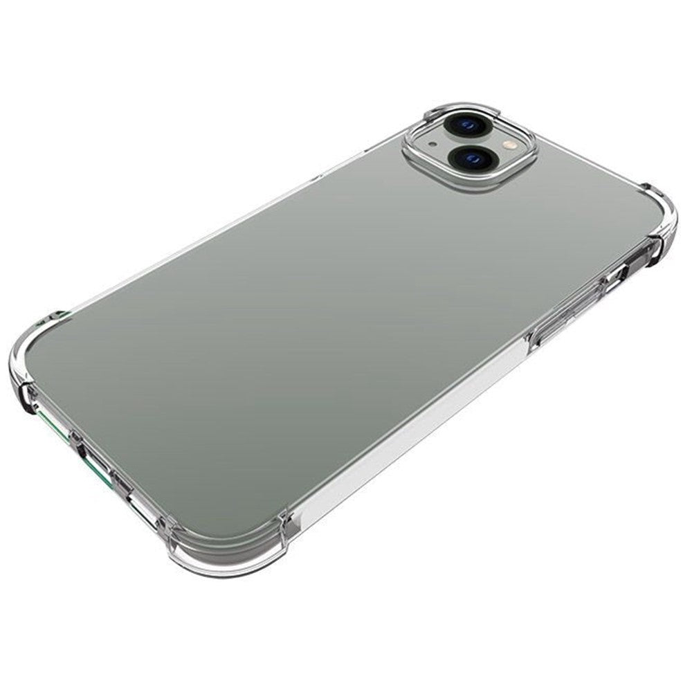 iPhone 14 Plus Shock-Proof Fleksibelt Plastik Bagside Cover - Gennemsigtig