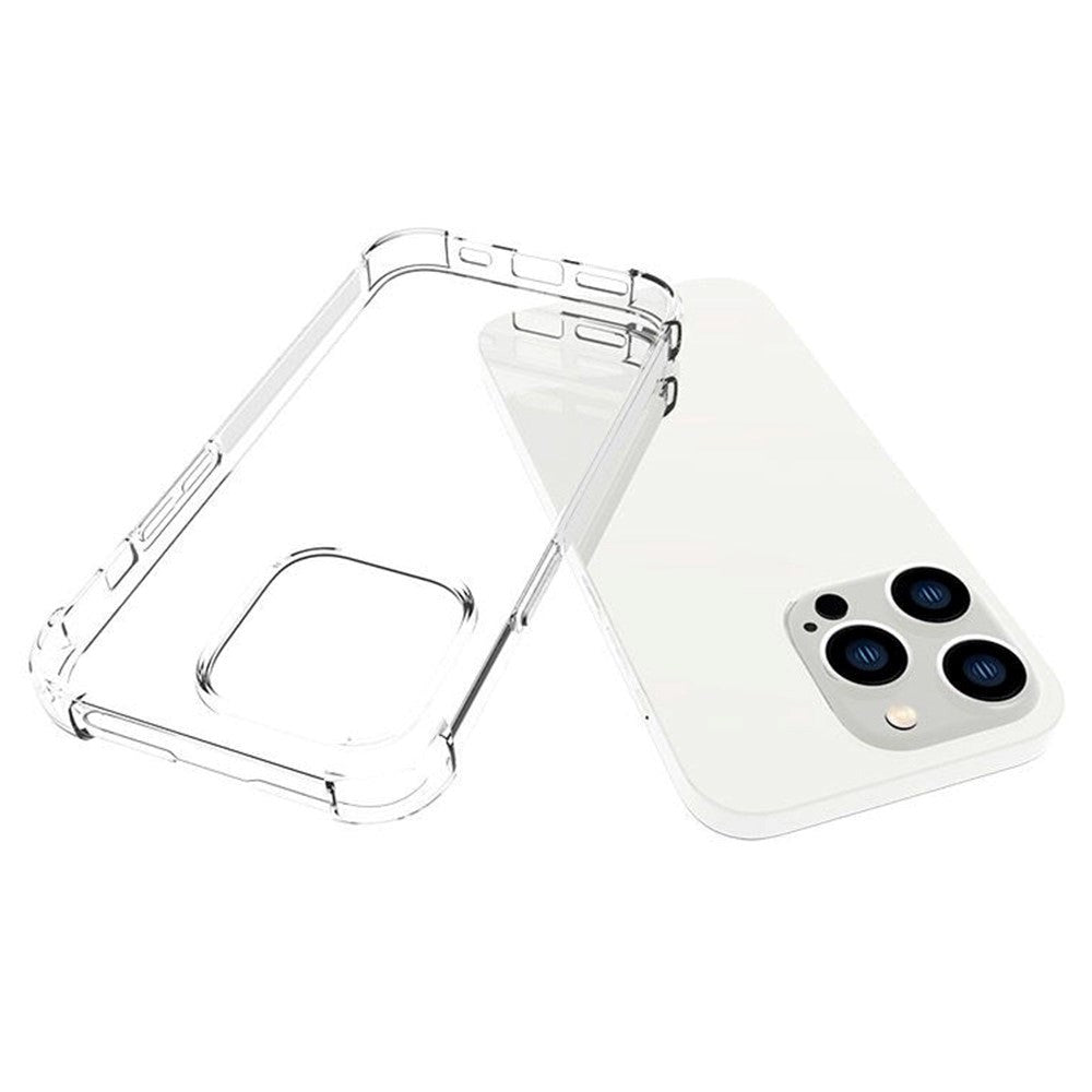 iPhone 14 Pro Shock-Proof Fleksibelt Plastik Bagside Cover - Gennemsigtig