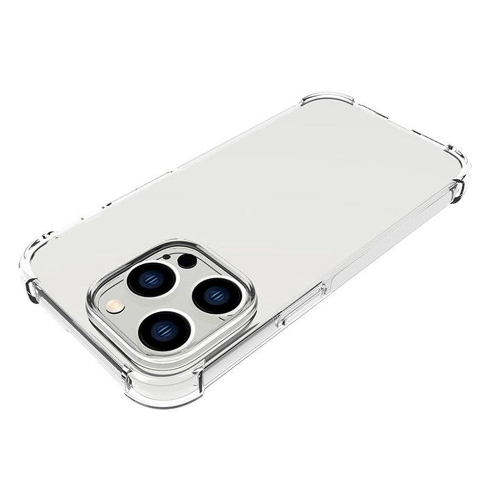 iPhone 14 Pro Shock-Proof Fleksibelt Plastik Bagside Cover - Gennemsigtig
