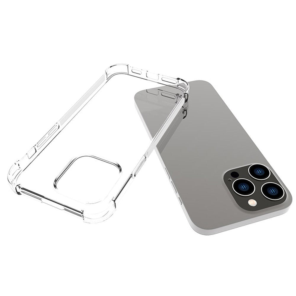 iPhone 14 Pro Max Shockproof Fleksibelt Plastik Bagside Cover - Gennemsigtig
