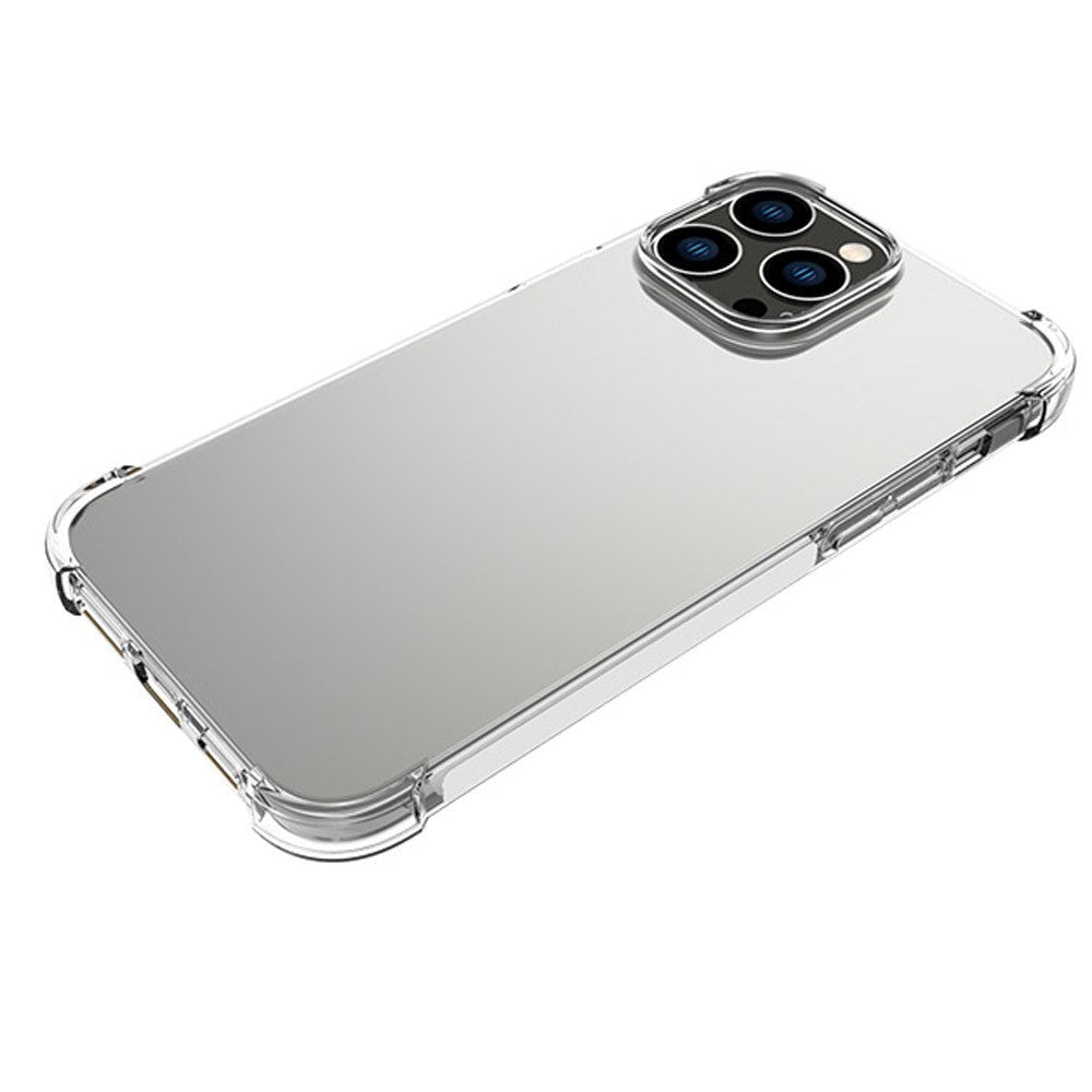 iPhone 14 Pro Max Shockproof Fleksibelt Plastik Bagside Cover - Gennemsigtig