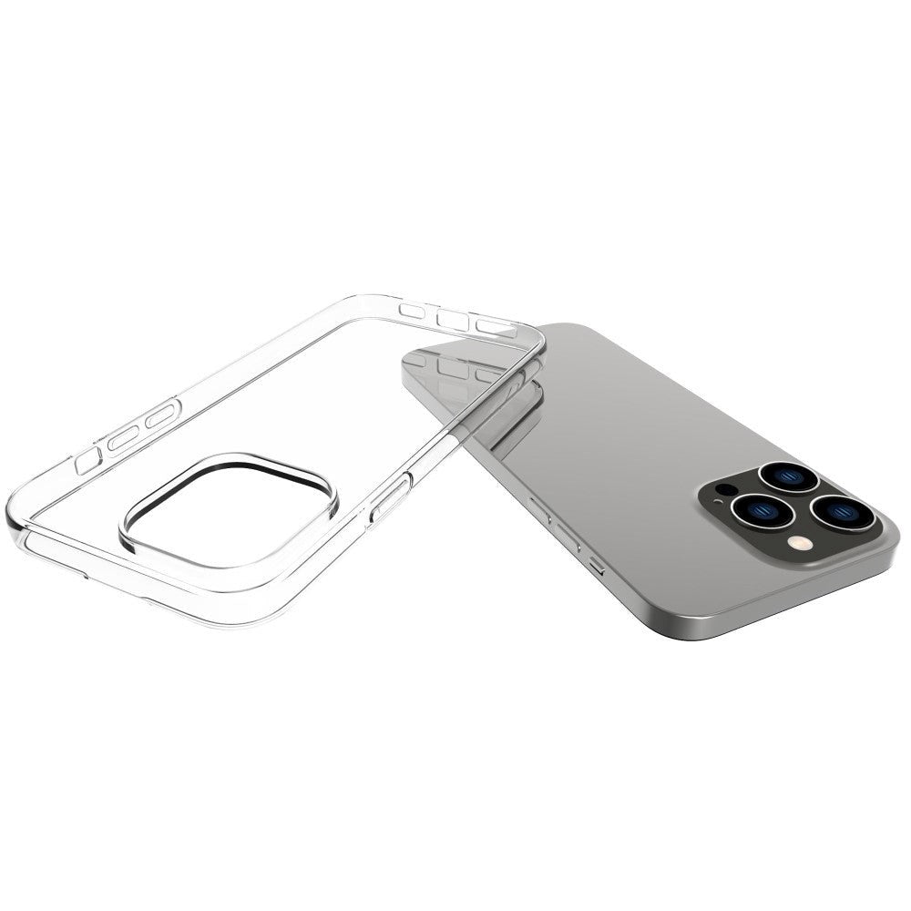 iPhone 14 Pro Max Slankt Fleksibel Plastik Bagside Cover - Gennemsigtig