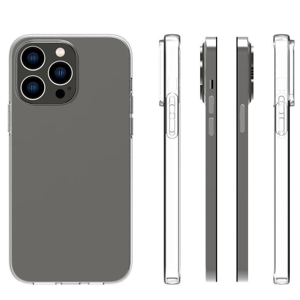 iPhone 14 Pro Max Slankt Fleksibel Plastik Bagside Cover - Gennemsigtig