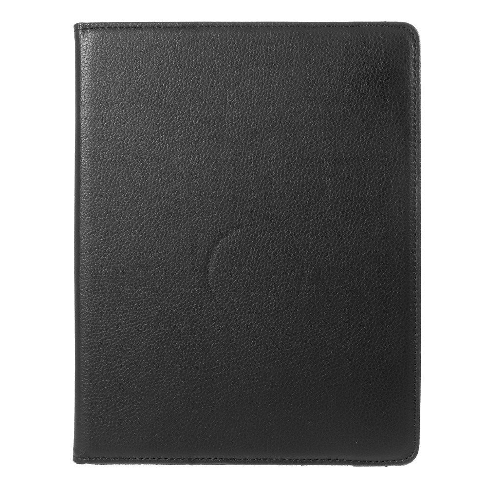 iPad 4 / 3 / 2 - EIDERWOOD Kunstlæder Flip Cover m. Elastik & Roterbar Funktion - Sort