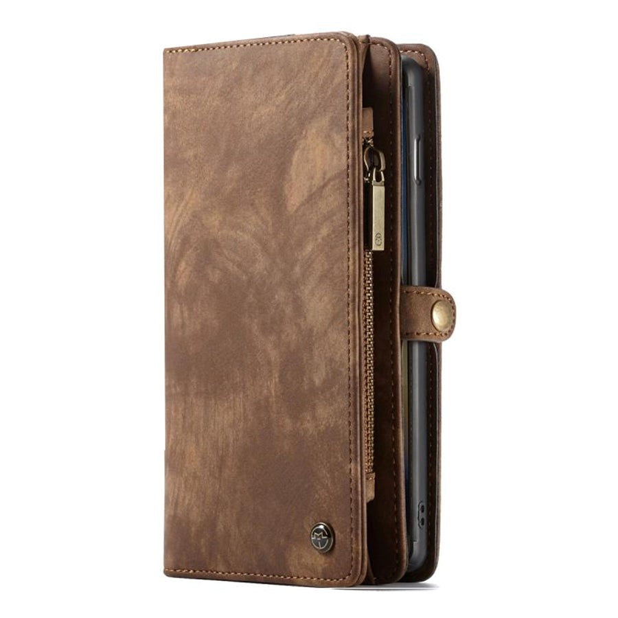 Samsung Galaxy S10+ Plus CASEME Læder Flip Cover m. Pung - Brun